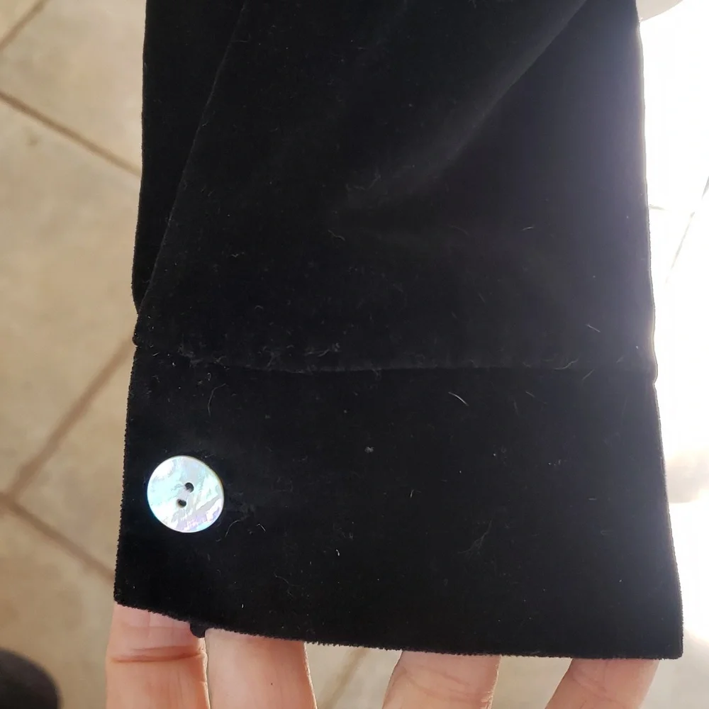 THE QUACKER FACTORY Black Velvet Rhinestone Jacket • Size Small - Picture 11 of 16